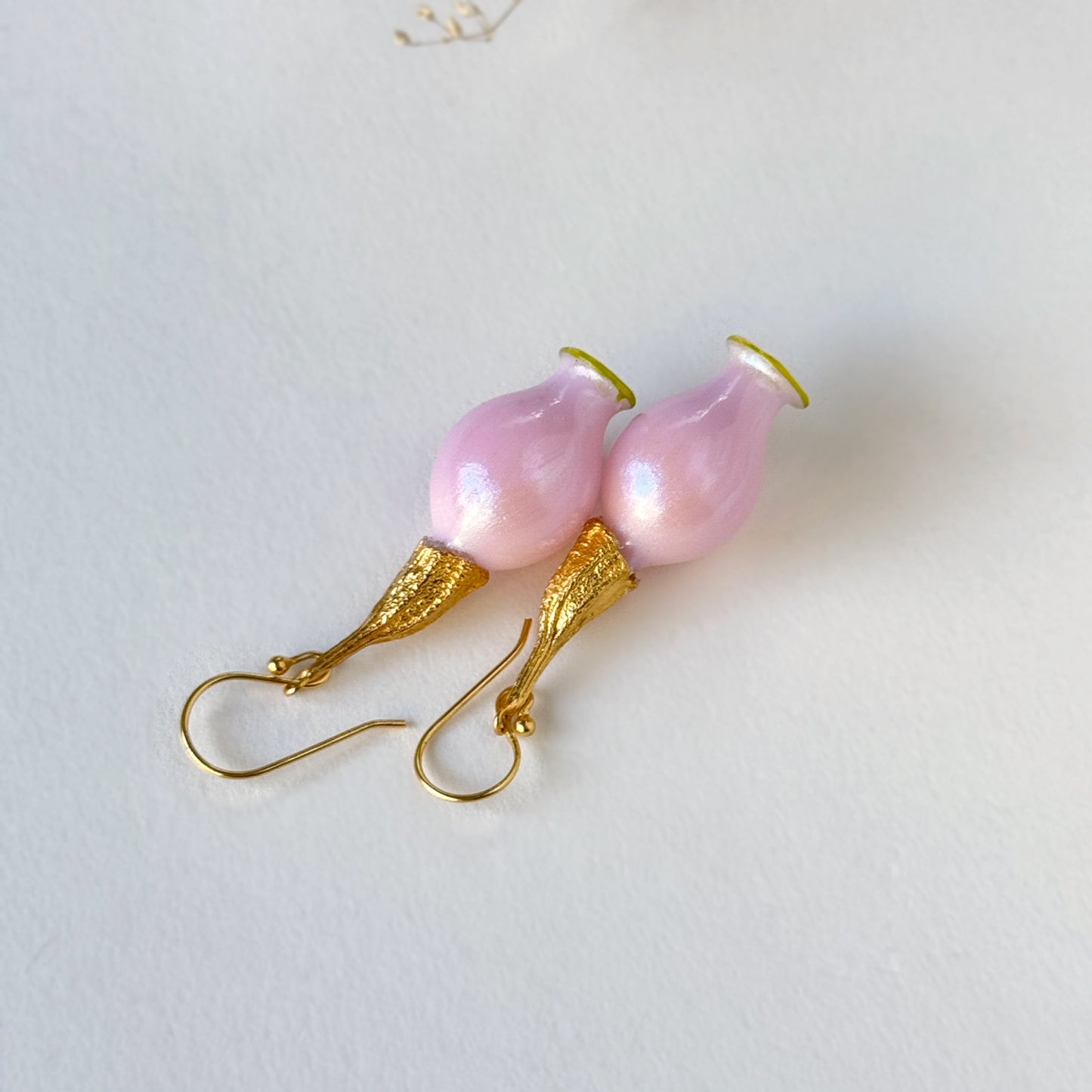 GEMMA Pink Pod Dangle Earrings