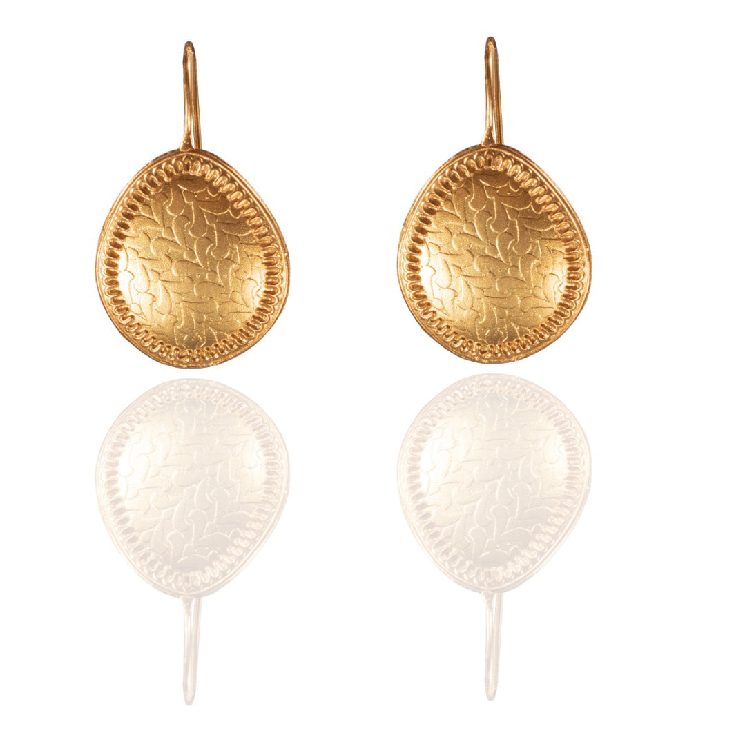 gold plated brass earrings