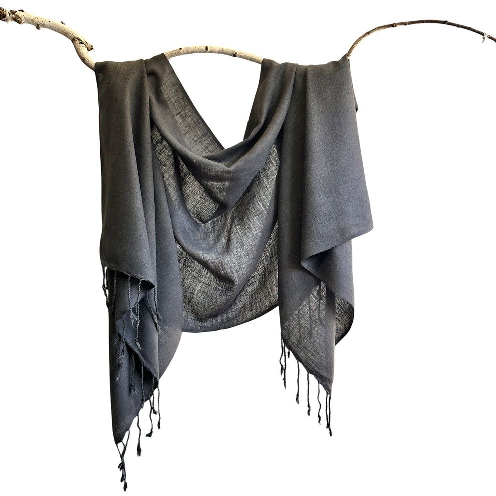 SHANTI Peace Eri Silk Natural Dye Handwoven Scarf – Fyoli Fyoli
