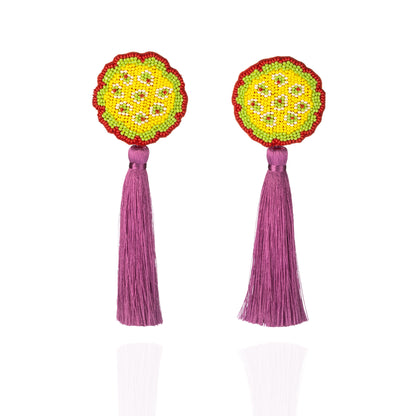 Superbloom KAMAL Seed Embroidered Earrings