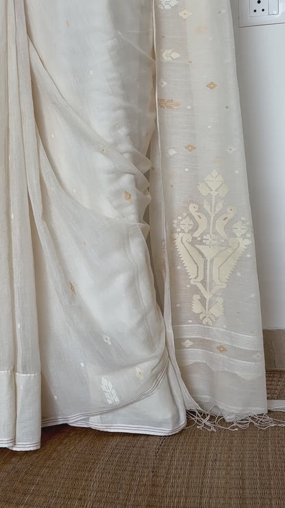 MANJARI Jamdani Handwoven Cotton Sari