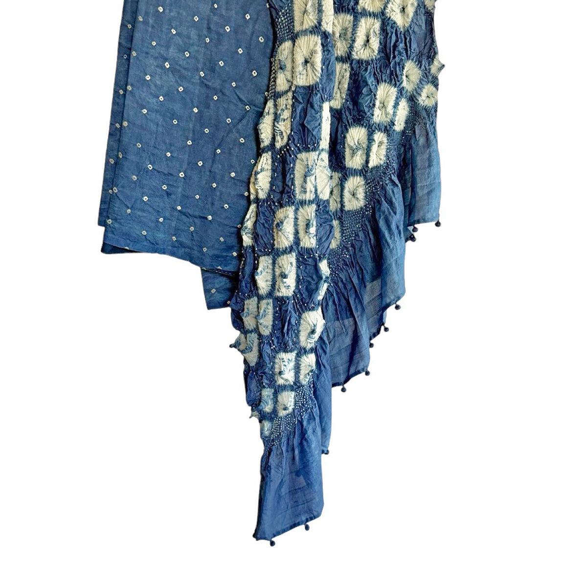 NEELA Tie Dye Handwoven Mulberry Silk Sari