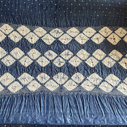 NEELA Tie Dye Handwoven Mulberry Silk Sari
