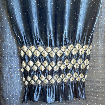 NEELA Tie Dye Handwoven Mulberry Silk Sari