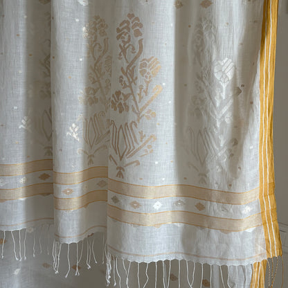 BUSTAN Handwoven Jamdani Sari
