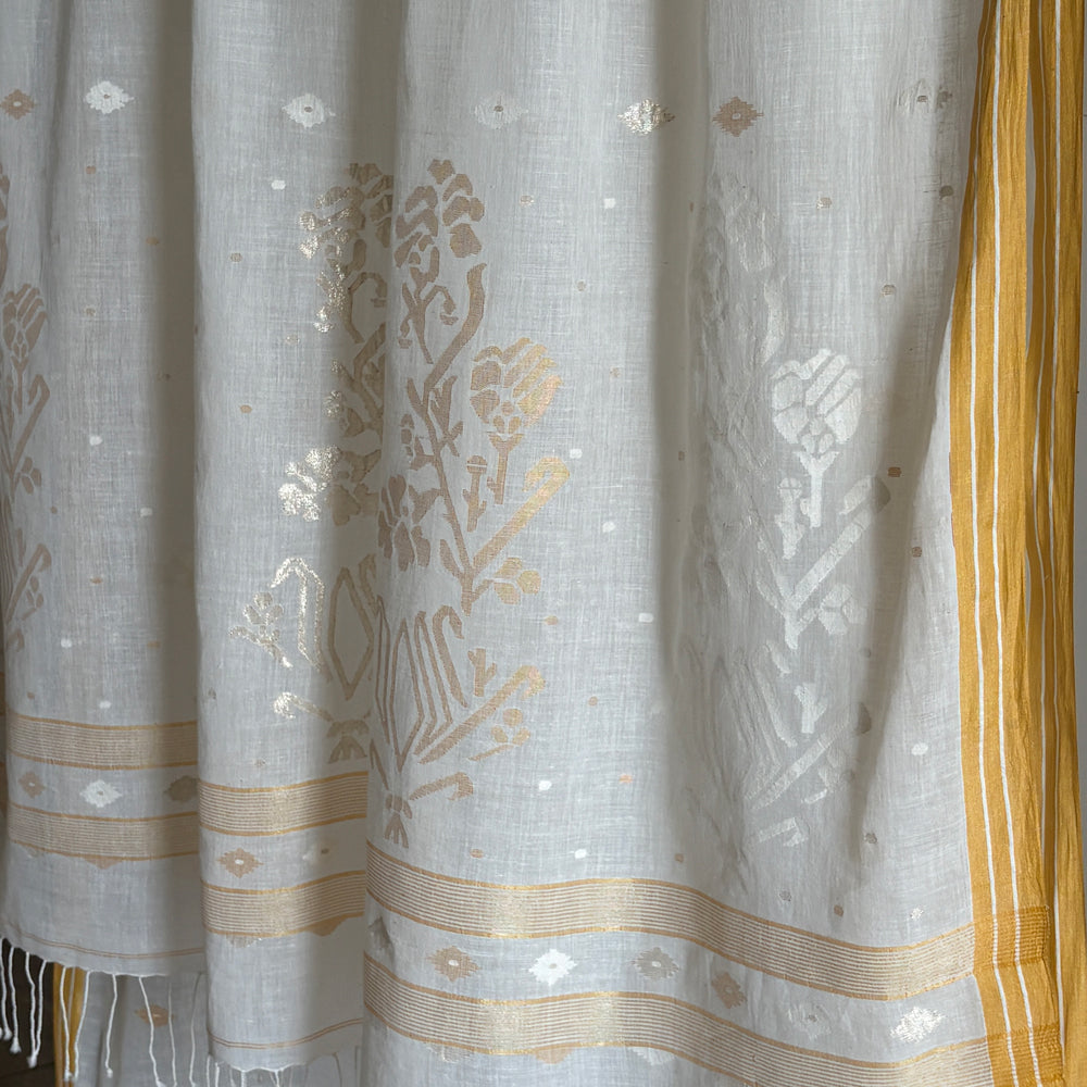BUSTAN Handwoven Jamdani Sari