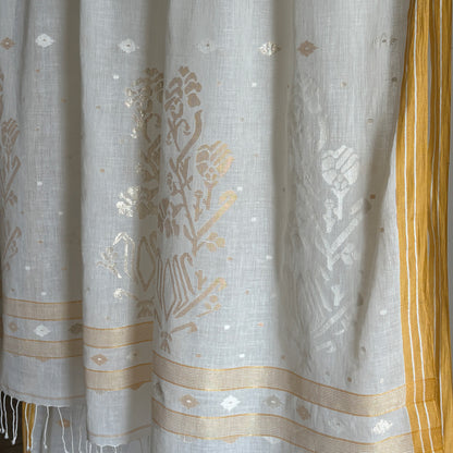BUSTAN Handwoven Jamdani Sari
