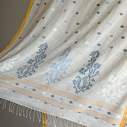 BUSTAN Handwoven Jamdani Sari
