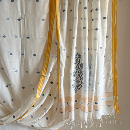BUSTAN Handwoven Jamdani Sari