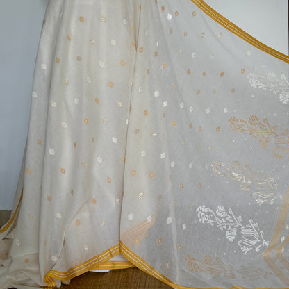 BUSTAN Handwoven Jamdani Sari