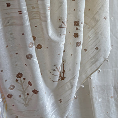 HERBARIUM Jamdani Handwoven Cotton Sari