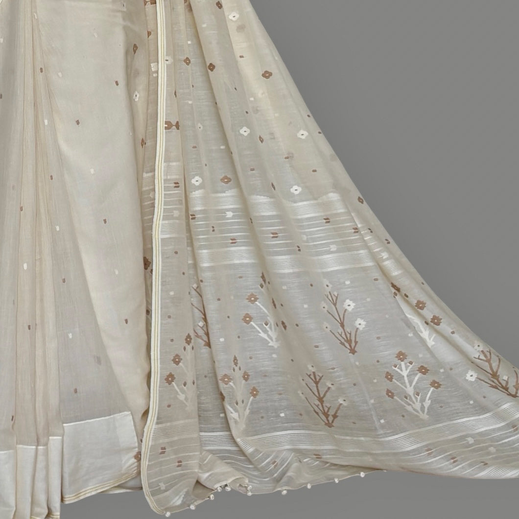 HERBARIUM Jamdani Handwoven Cotton Sari