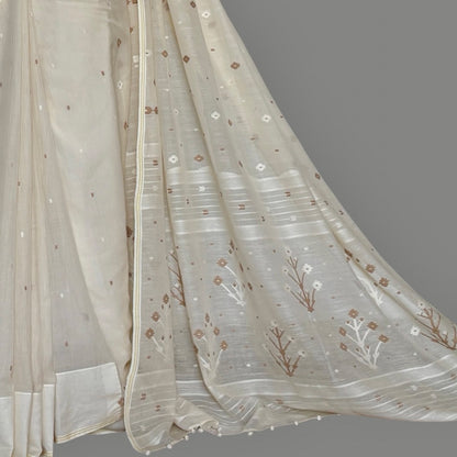 HERBARIUM Jamdani Handwoven Cotton Sari