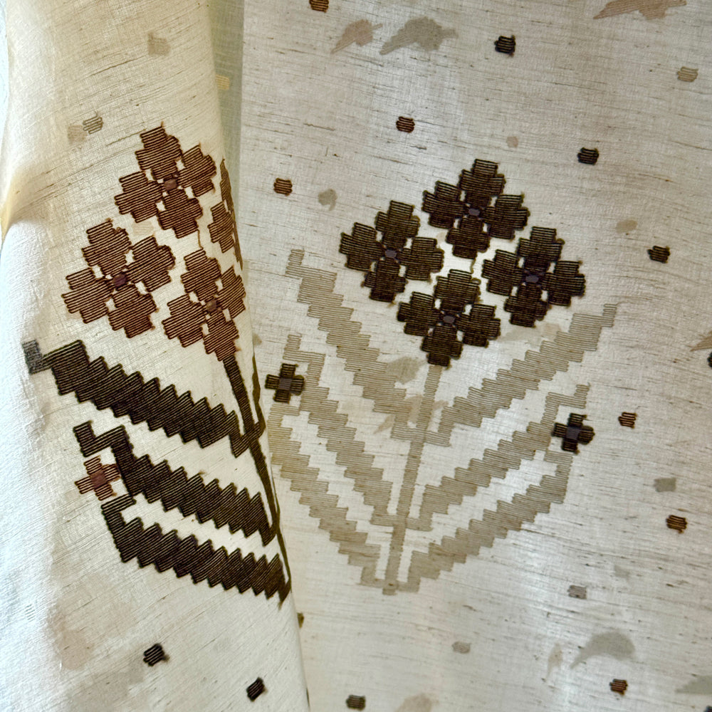 NASRIN Jamdani Handwoven Cotton Sari