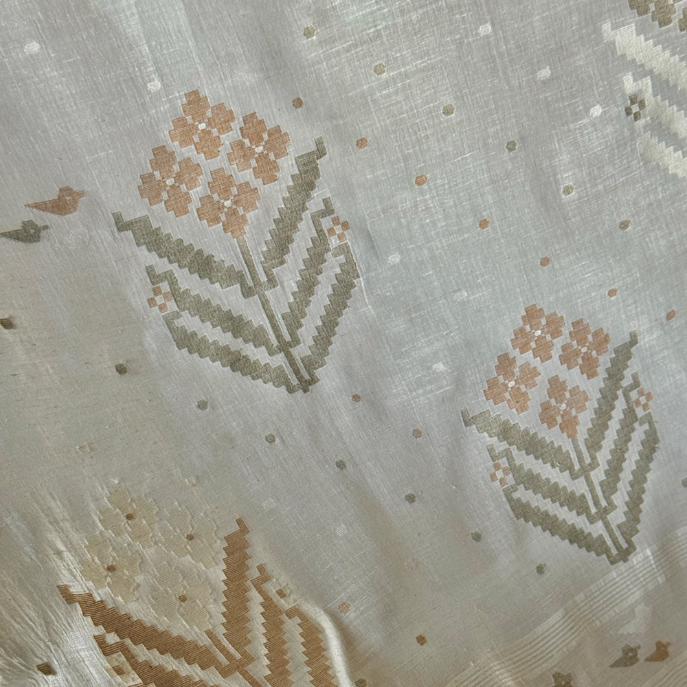 NASRIN Jamdani Handwoven Cotton Sari