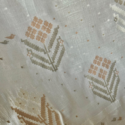 NASRIN Jamdani Handwoven Cotton Sari