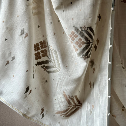 NASRIN Jamdani Handwoven Cotton Sari
