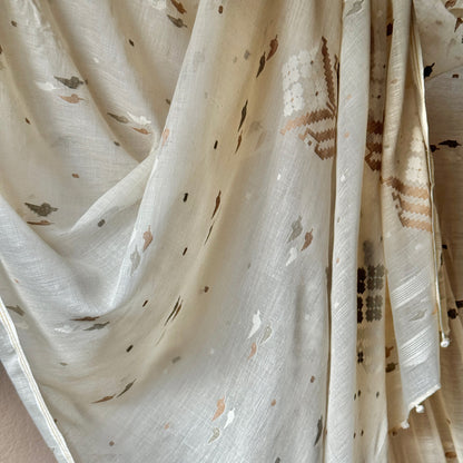 NASRIN Jamdani Handwoven Cotton Sari