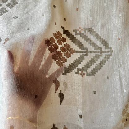 NASRIN Jamdani Handwoven Cotton Sari