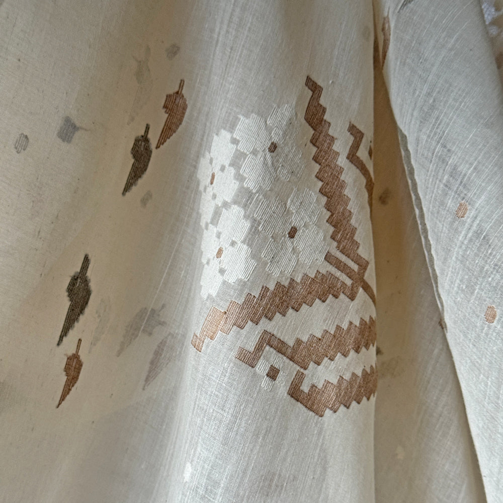 NASRIN Jamdani Handwoven Cotton Sari