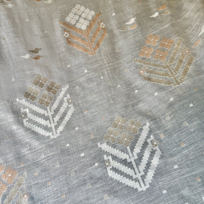 NASRIN Jamdani Handwoven Cotton Sari