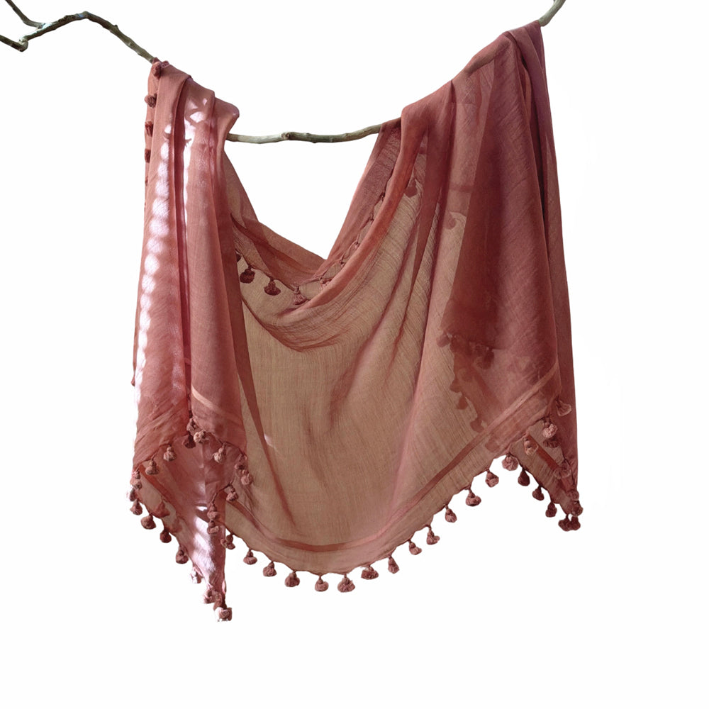 WOVEN MIST Natural Dye Handwoven Scarf