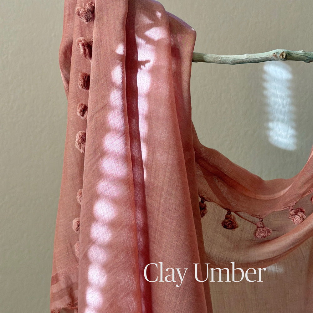 WOVEN MIST Natural Dye Handwoven Scarf