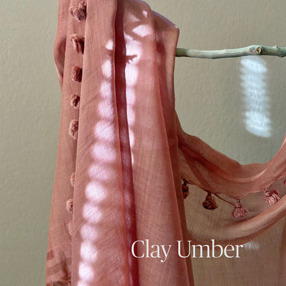 WOVEN MIST Natural Dye Handwoven Scarf
