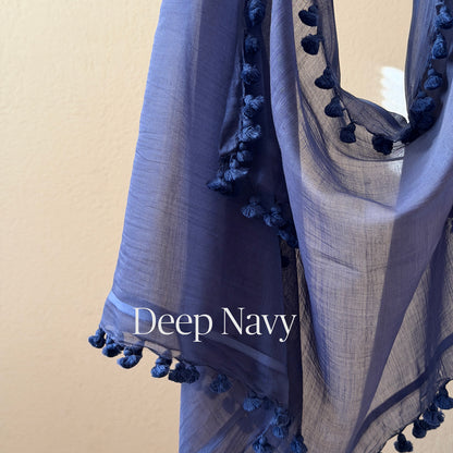 WOVEN MIST Natural Dye Handwoven Scarf