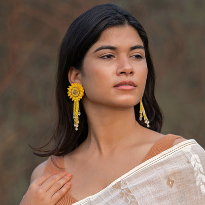 Superbloom DAHLIA Embroidered Earrings