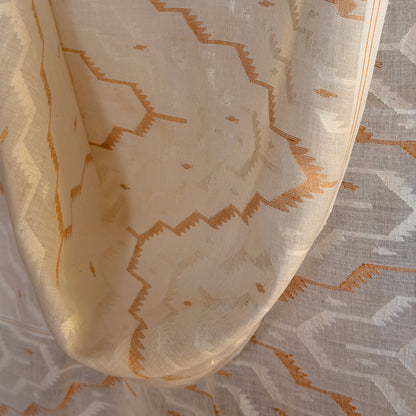 Jamdani ZIG ZAG Cotton Shoulder Wrap