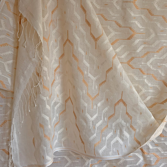 Jamdani ZIG ZAG Cotton Shoulder Wrap